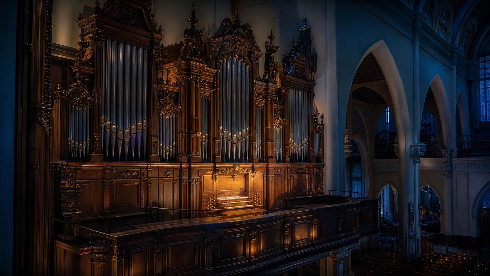Editorial pipe-organ study accompanying Martin Ott Opus 101