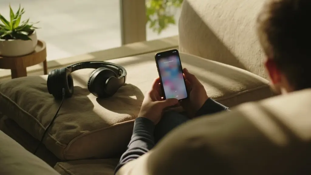 Person reviewing Apple Music Replay stats on a phone