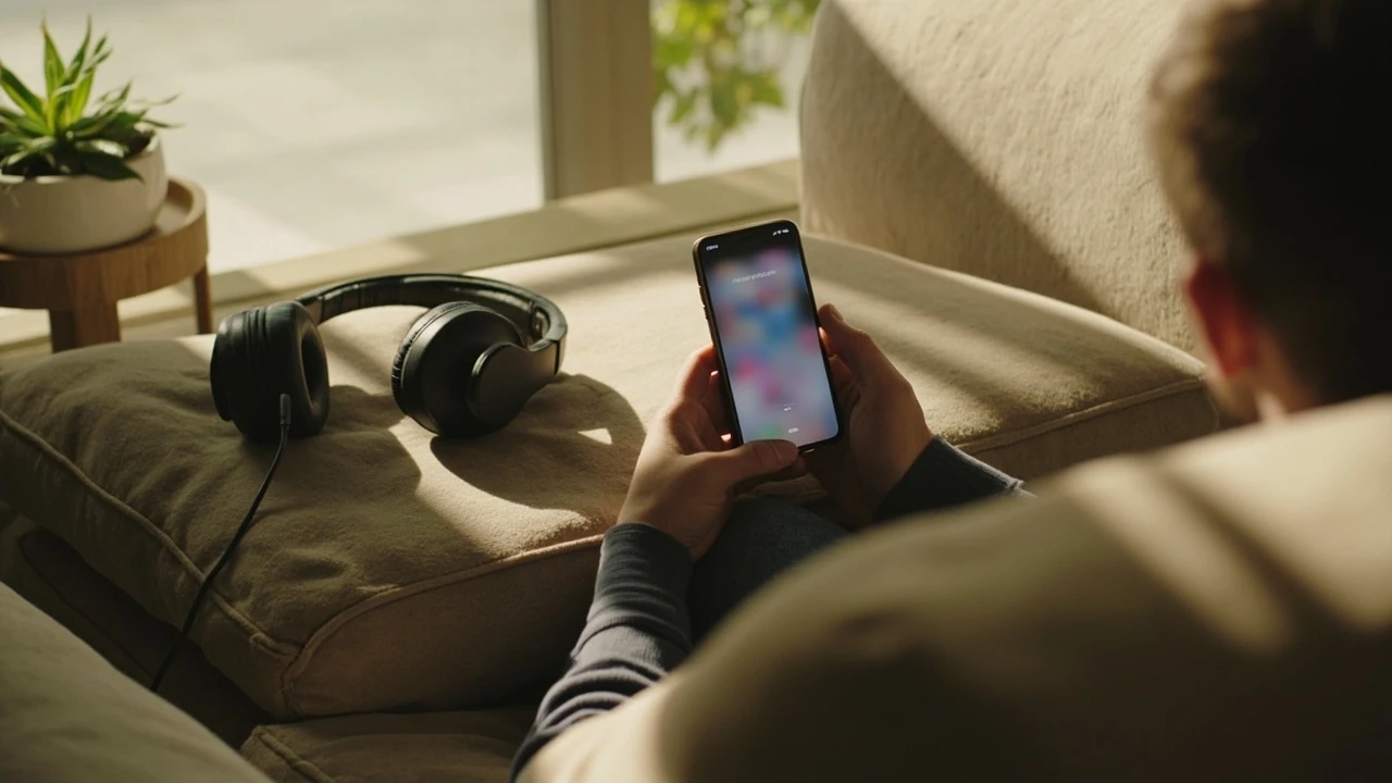 Person reviewing Apple Music Replay stats on a phone