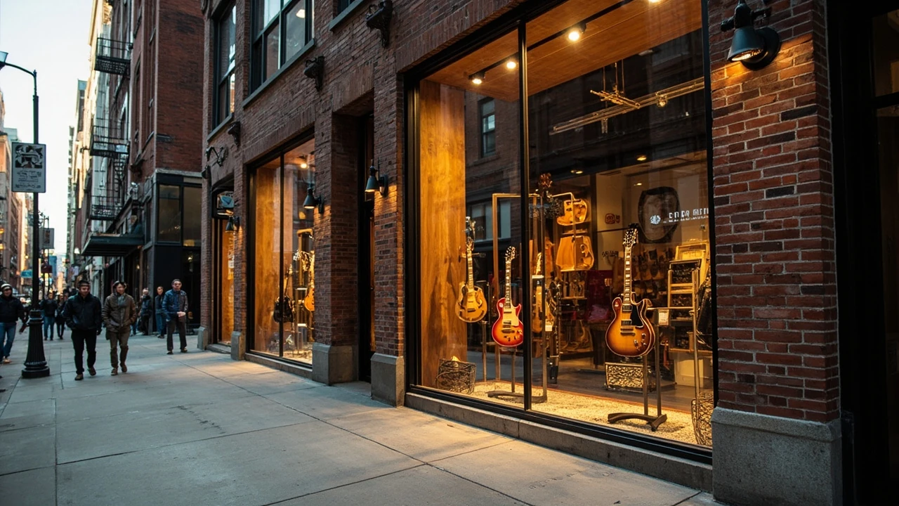 Exterior view of the Chicago Music Exchange storefront in Chicago