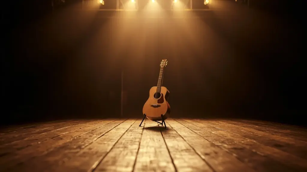 Jake Worthington music hiatus stage backdrop illustration