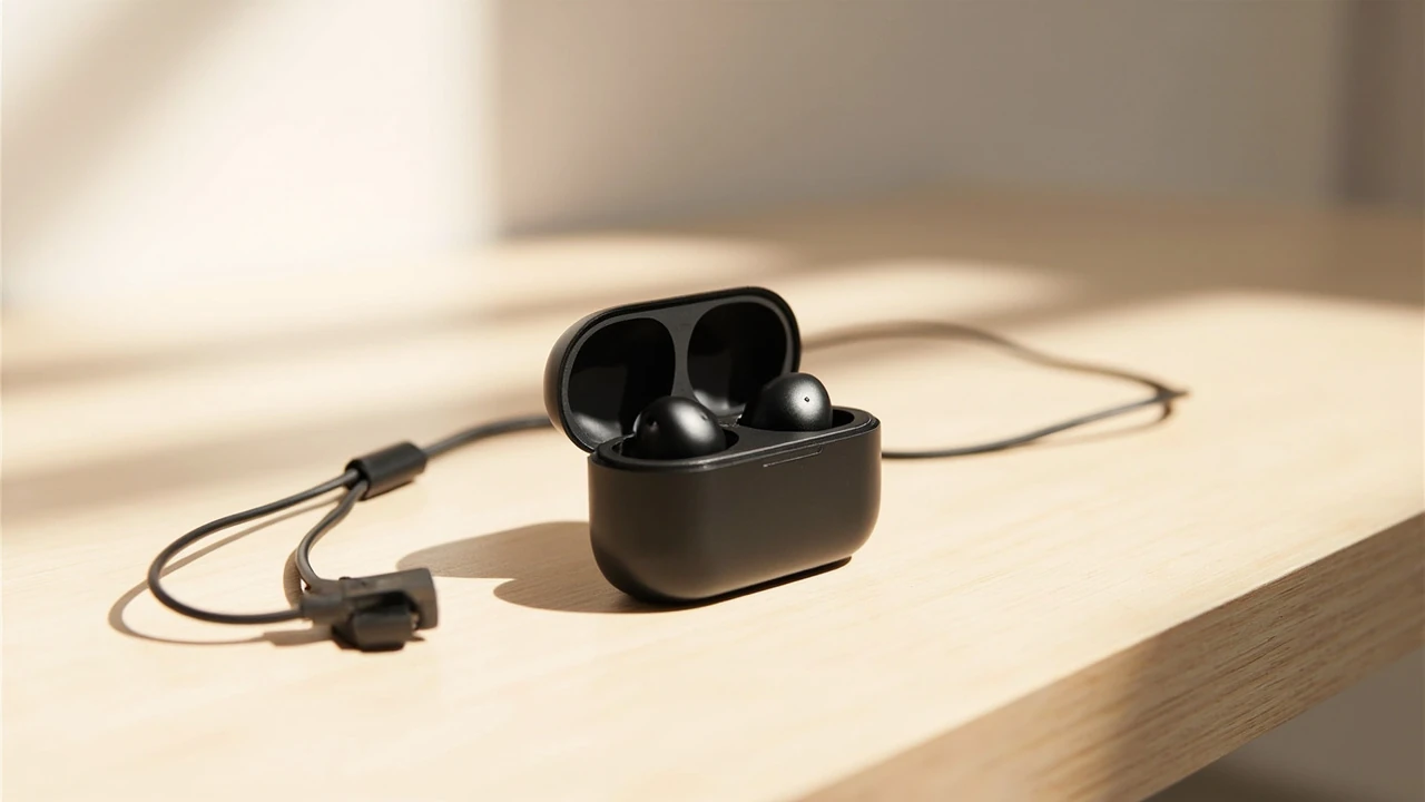 JLab Go Air Pop wireless earbuds resting in their charging case