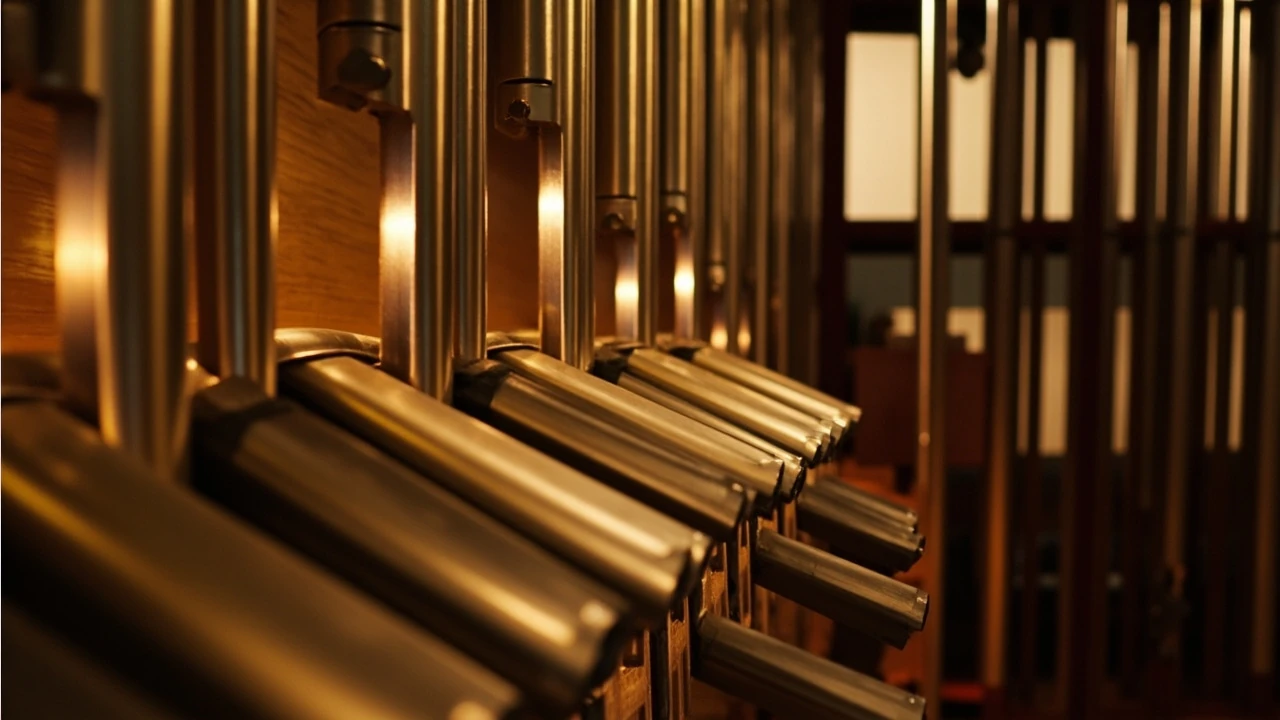Rows of metal organ pipes showing how scaling and tone are shaped by size