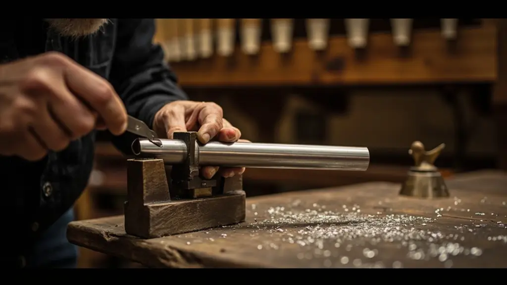 How organ pipe nicking changes speech in flue pipes